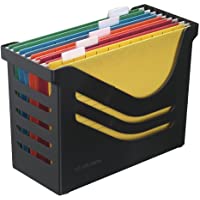 Jalema Atlanta Res - Caja reciclada para archivos (incluye 5 archivos de varios colores)- color negro- A658026998